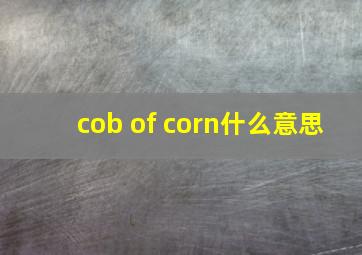 cob of corn什么意思